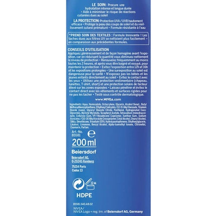 Lapte protecție solară Nivea Sun Protect & Hydrate, SPF 30, 200ml