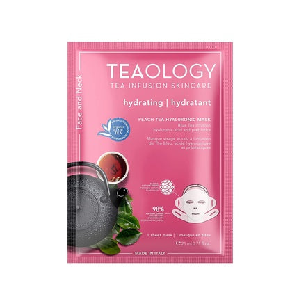 Masca pentru față și gât, Teaology, Peach Tea, roz