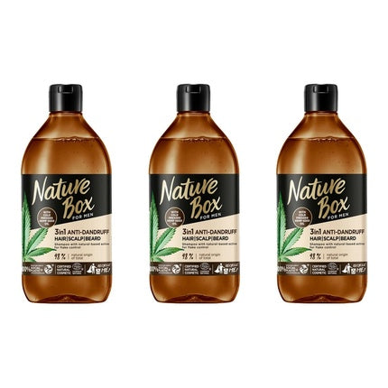 Șampon anti-mătreață, Nature Box, cu ulei de semințe de cânepă, 385ml