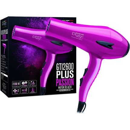 Uscător de păr Postquam, Italian Design Professional Hair Dryer with Styling Nozzle 2200W, roz