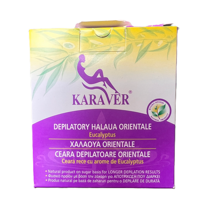 Ceară depilatoare Karaver Zahăr, orientală, cu eucalipt, 380 ml, tester