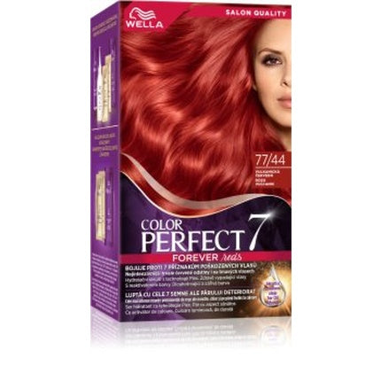 Vopsea păr Wella Color Perfect Intense, 77/44 Roșu intens, 70 g