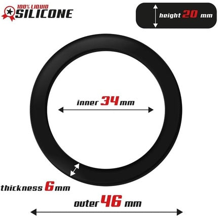 Inel silicon, Beast Rings, Liquid, negru