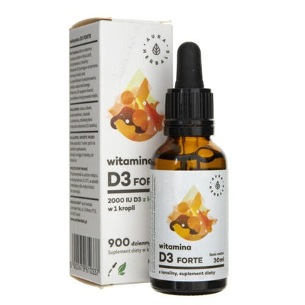 Vitamina D3, Aura Herbals, picături Forte, 30ml