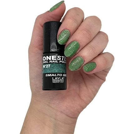 Lac gel unghii, Layla Cosmetics, One Step, verde