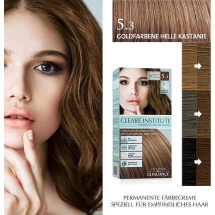 Vopsea de par, Clearé Institute, 5.3 Saten Auriu Deschis