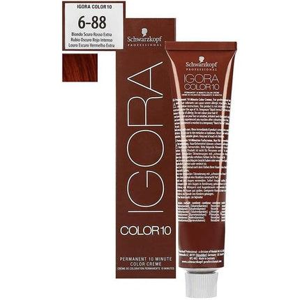 Vopsea de Păr Permanentă Schwarzkopf Igora Royal Color 10, 6-88, Rubiniu-Scurt Brunet Extra (60ml)