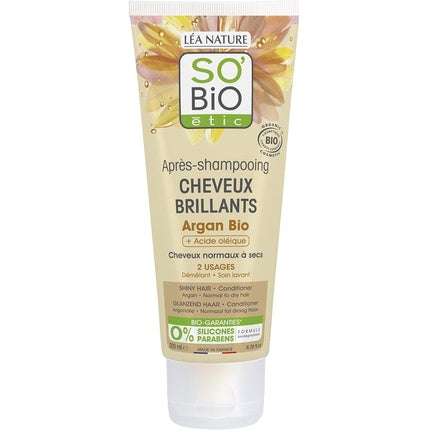 Condiționator So'bio Etic pentru Păr Lucios cu Ulei de Argan și Acid Oleic