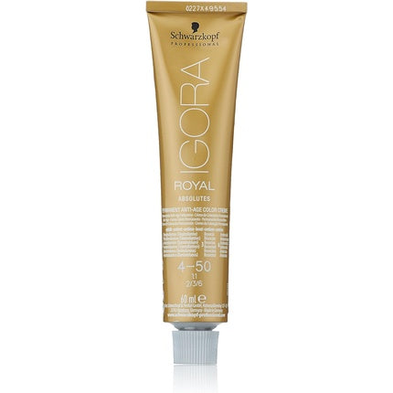 Vopsea par, Schwarzkopf, IR Absolutes 4-50, Saten Mediu Auriu Natural, 60ml