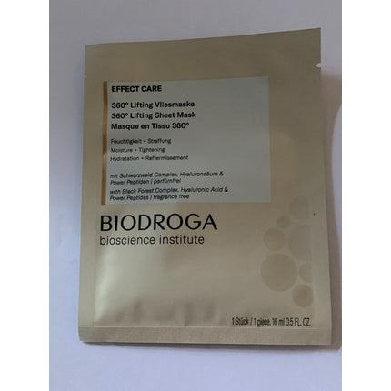 Mască facială Biodroga Effect Care 360 Lifting Sheet Mask, 16 ml