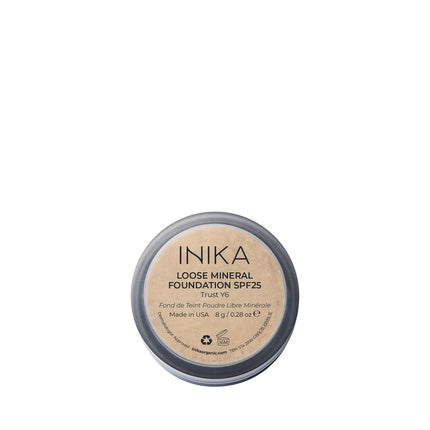 Fondă Minerală Organică INIKA, SPF 25, Culoare Neutral Light (N1), Ambalaj Sustenabil, Fără Cruelty Free