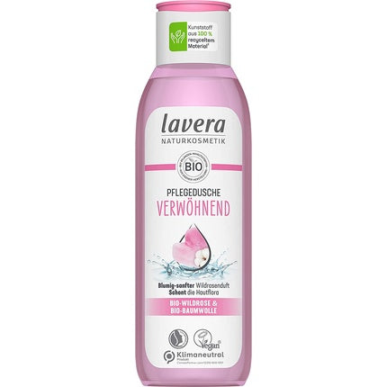 Gel de duș Lavera cu trandafir sălbatic și bumbac organic, 250ml