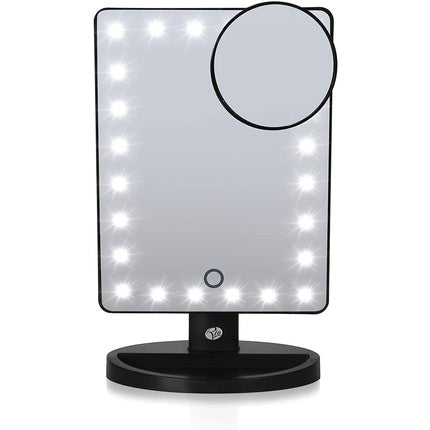 Oglindă machiaj, Rio Beauty, cu LED-uri reglabil intensitate, negru
