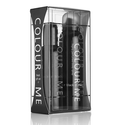 Set cadou parfum Color Me Black, 90ml EDP + 150ml Body Spray, pentru bărbați