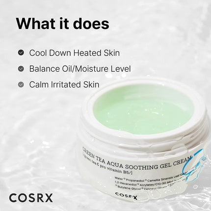 Cremă gel Cosrx Hydrium cu ceai verde, 50 ml, vegan