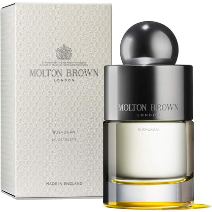 Molton Brown Bushukan Eau de Toilette, 100ml, sticlă transparentă cu capac argintiu