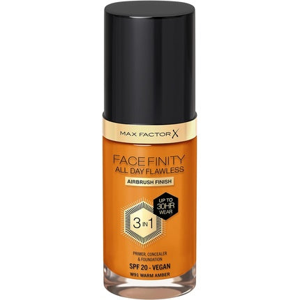 Fond de ten lichid Max Factor Facefinity, SPF 20, 30ml, Warm Amber
