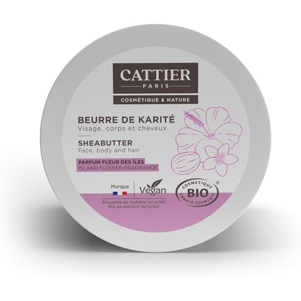 Unt de corp Cattier cu parfum Flori de Insulă, vegan, 100g