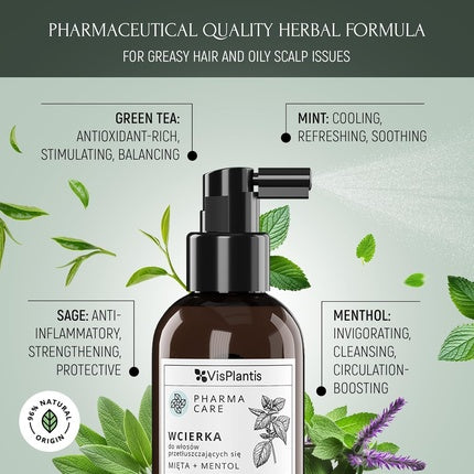 Tonic păr, Vis Plantis, mentă și mentol, 150ml