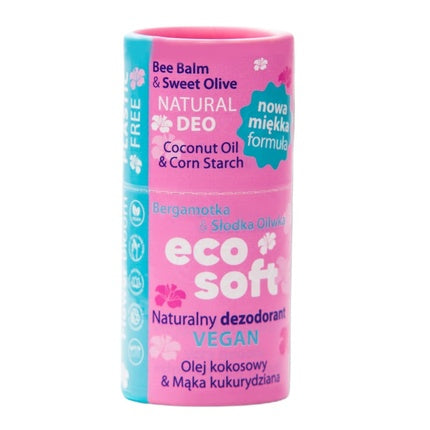 Deodorant Stick Ecosoft Natural Deo Flower Boom, roz, albastru, 50ml