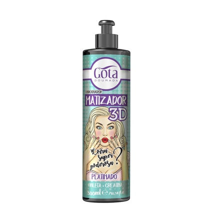 Matizator Păr Gota Dourada, Platinum Hair Toner, 3D, Violet-Cremă, 300ml