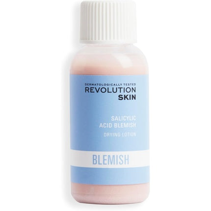 Revolution Skincare London Overnight Drying Lotion for Active Blemishes 30ml, Acid Salicilic, Roz