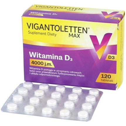 Vigantoletten MAX, Vitamina D3, 4000 IU, 120 bucăți
