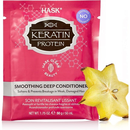 Condiționator HASK Keratin Protein Smoothing, pentru toate tipurile de păr, 50ml