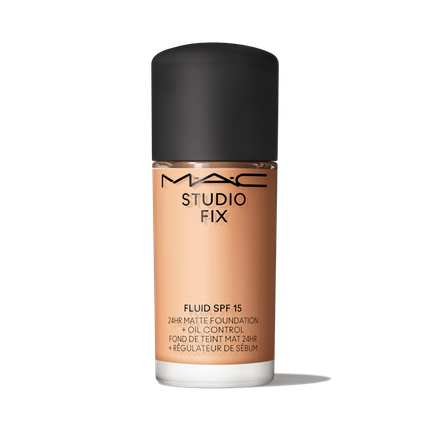 Fond de ten MAC Studio Fix Fluid SPF 15, 24H Matte, Control Ulei, 15 ml