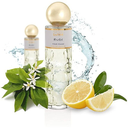 Parfum, Parfums Saphir, Rubi, sticla decorativa, capac auriu