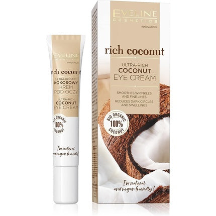 Cremă pentru ochi, Eveline Cosmetics, Rich Coconut, 20ml