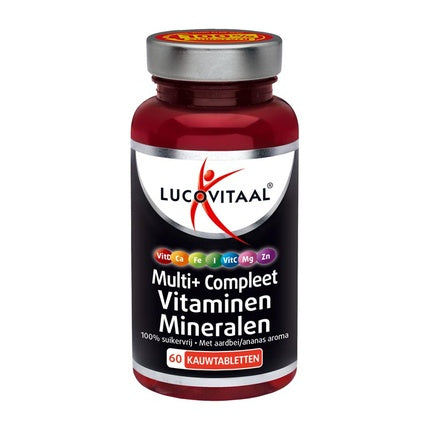 Tablete de mestecat Lucovitaal Multi+, complex de vitamine și minerale, 60 buc
