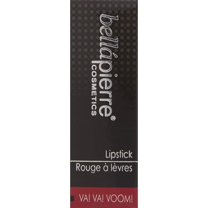BellaPierre Va!Va! Voom Mineral Lipstick, 3.5g, roșu, cutie neagră cu model texturat