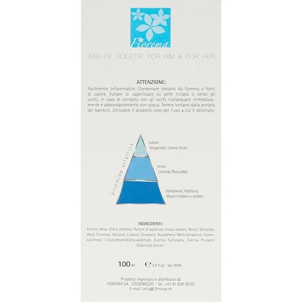 Eau de Toilette Fiorema Water & Salt Unisex 100ml