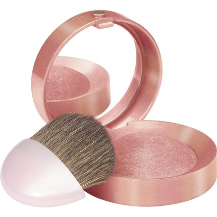 Bourjois Little Round Pot Blusher, 16 Rose Coup De Foudre, pudră de obraji, cu oglindă și pensulă inclusă
