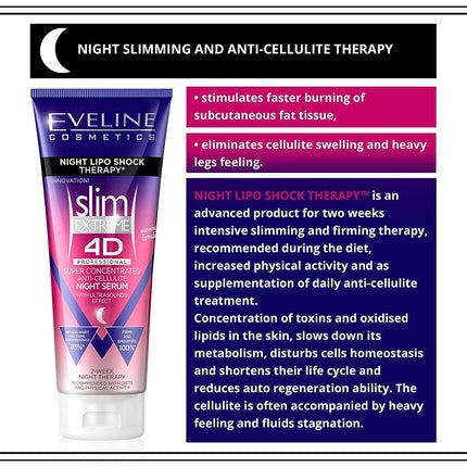 Cremă Anti-Cellulită Eveline Cosmetics Slim Extreme, 250ml, mov