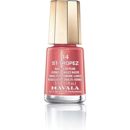 Smalt de unghii Mavala No. 14 St Tropez, 5 ml, Culoare Coral