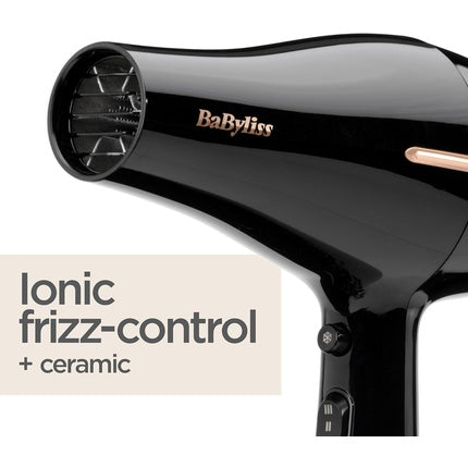 BaByliss Salon Pro 2200 Hair Dryer - Uscător de Păr Negru, Putere 2200W