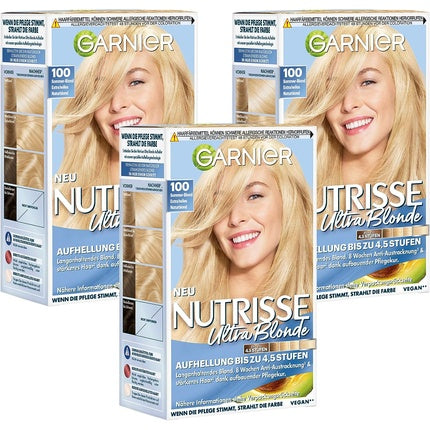 Culoare Permanentă pentru Păr, Garnier Nutrisse Ultra Blonde 100 Extra Light Natural Blonde