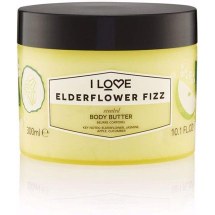 I Love Elderflower Fizz Scented Body Butter, Shea Butter și Coconut, 300ml