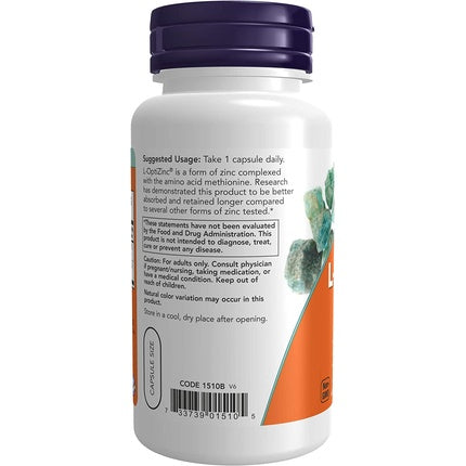 NOW Foods L-OptiZinc 30mg cu Cupru, 100 Veg Capsules