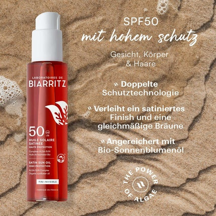 Ulei Protector Solar Laboratoires De Biarritz Satin Sun Oil SPF 50