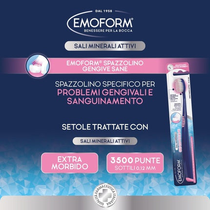 Periuță dinți Emoform Gengivale, Extra Moale, Roz
