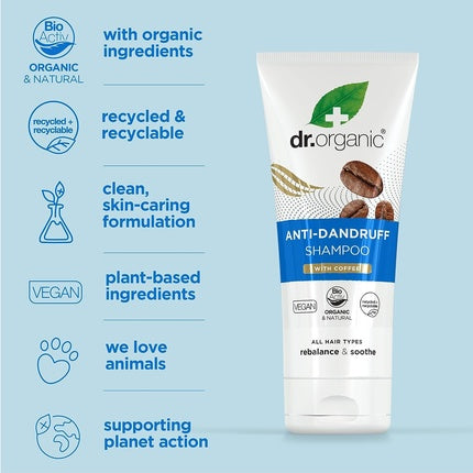 Șampon antimatreată, Dr Organic, cafea, 200 ml