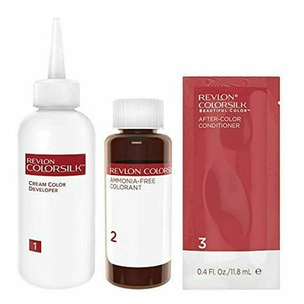 Vopsea de păr, Revlon, ColorSilk, blond deschis cenușiu, 200ml