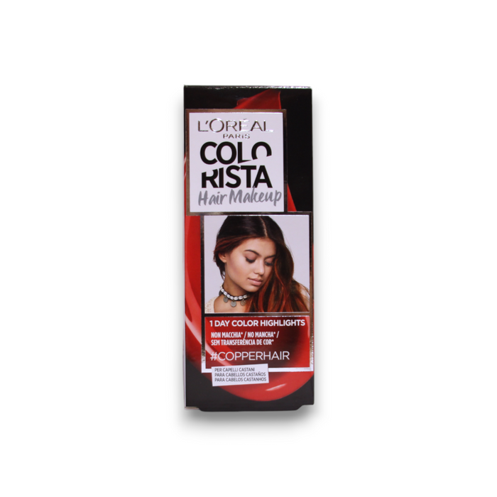 Vopsea temporară de păr L'Oreal Paris Colorista Hair Makeup, nuanța #COPPERHAIR, 30 ml