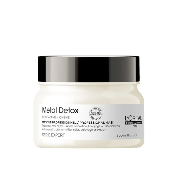 Mască de păr L'Oreal Professionnel Serie Expert Metal Detox, protectoare anti-depunere, cu Glicoamină + Ionene, 250 ml