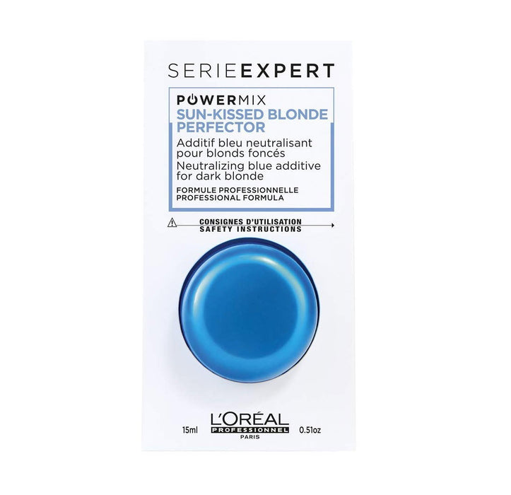 Tratament pentru păr L'Oreal Professionnel Serie Expert PowerMix Sun-Kissed Blonde Perfector, aditiv albastru pentru blond închis, 15 ml