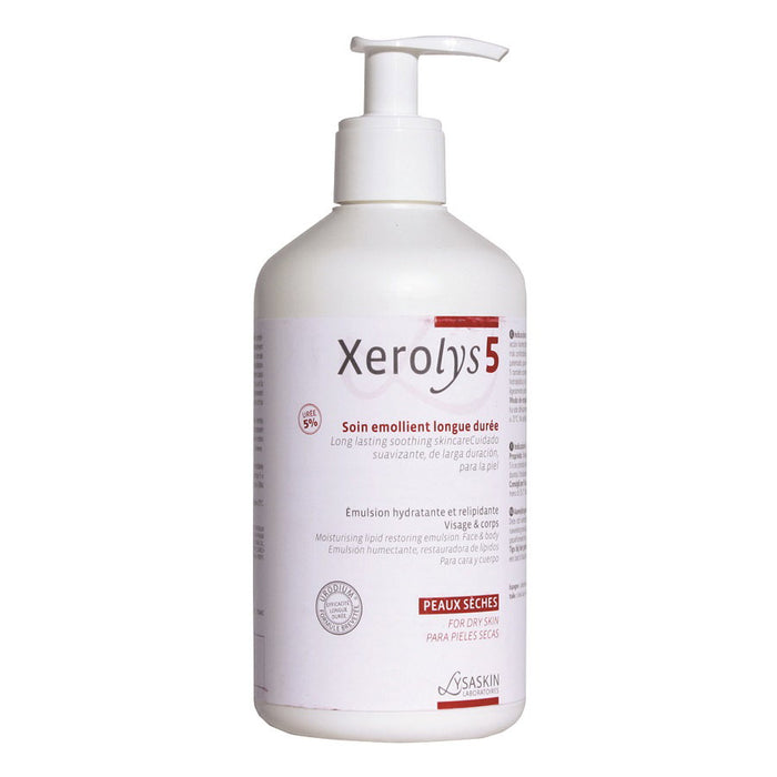 Emulsie pentru corp Lab Lysaskin Xerolys 5, hidratantă, pentru față și corp, pentru piele uscată, 500 ml