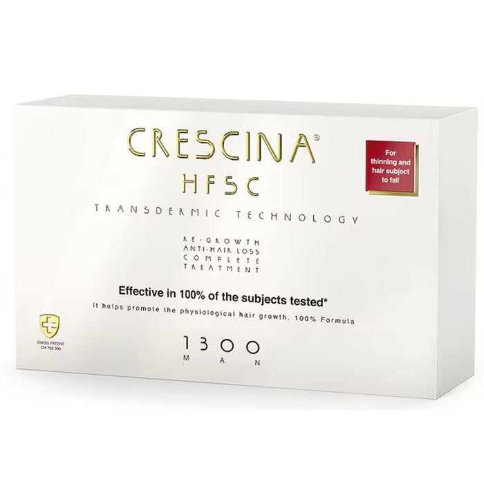 Ser pentru scalp Labo Cosprophar Suisse Crescina Transdermic HFSC 1300, pentru stimularea creșterii părului, 10 + 10 fiole x 3,5 ml